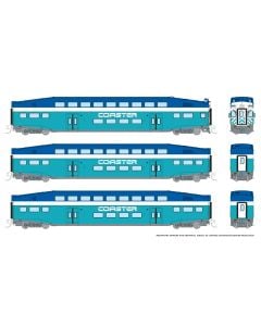 N Bilevel Commuter Car: Coaster - Early: Set #1 (Cab: 2309 Coaches: 2501 2504)