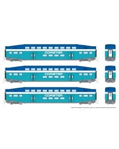 N Bilevel Commuter Car: Coaster - Early: Set #3 (Coaches: 2401 2403 2406)