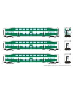 N Bilevel Commuter Car: GO Transit: Set #1 (Cab: 205 Coaches: 2123 2150)