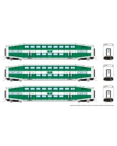 N Bilevel Commuter Car: GO Transit: Set #3 (Coaches: 2310 2325 2341)