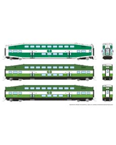 N Bilevel Commuter Car: GO/Metrolinx: Set #1 (Cab: 255 Coaches: 2808 2844)