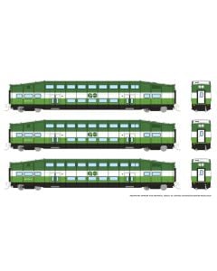 N Bilevel Commuter Car: GO/Metrolinx: Set #3 (Coaches: 2002 2065 2079)