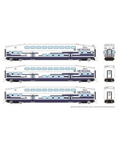 N Bilevel Commuter Car: Metrolink - As Delivered: Set #1 (Cab: 632 Coaches: 188 203)