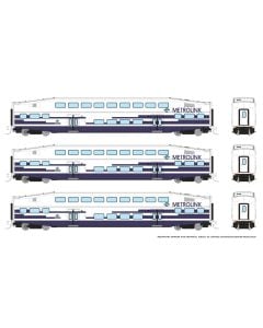 N Bilevel Commuter Car: Metrolink - As Delivered: Set #3 (Coaches: 183 195 208)