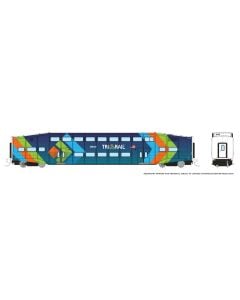 N Bilevel Commuter Car: TriRail - Dark Blue Scheme: Single Coach