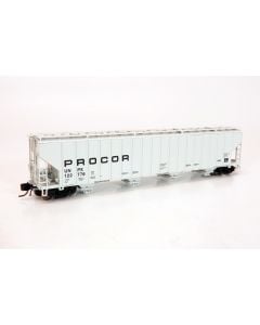 N Procor 5820 Covered Hopper: UNPX - Procor Low Black Solid: 6-Pack