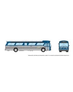 HO 1/87 New Look Bus (Deluxe): Greyhound - Blue & Silver: #9601