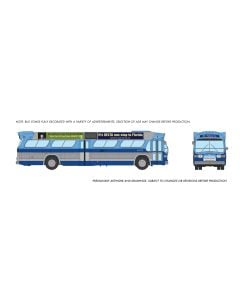 HO 1/87 New Look Bus (Deluxe): New York MTA - Blue: #8854 with ads