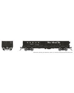 HO 40' Drop Bottom Gondola: Denver, Rio Grande & Western: 6-Pack