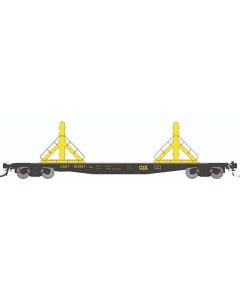 HO F30D 50' Rail Flat Car : CSX - MOW: 6-Pack