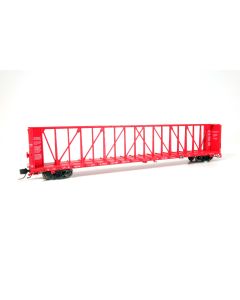 N NSC Centerbeam Flatcar: CP Rail - Red: 6-Pack