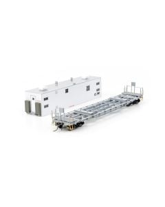 HO F30A 50' Flat Car w/Camp Van: NS - MOW Sleepers: Single Car 