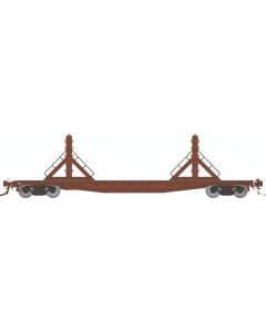 HO F30D 50' Rail Flat Car : Painted, Unlettered: Single Car