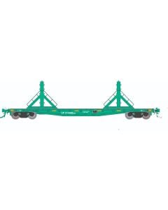 HO F30D 50' Rail Flat Car : UP - MOW: 6-Pack