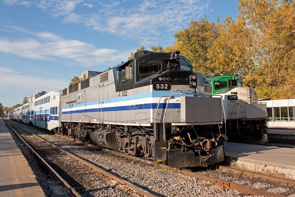 Railworld sits with its train in Montréal, Québec in October, 2012. Photo by Thomas Blampied.